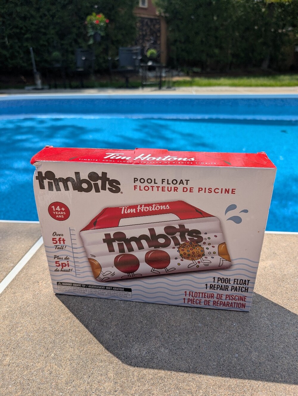 Tim Hortons Timbits Pool Float Beach Water Floatation Raft & original packaging